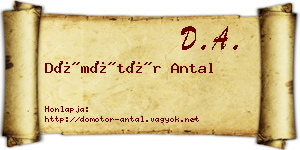 Dömötör Antal névjegykártya
